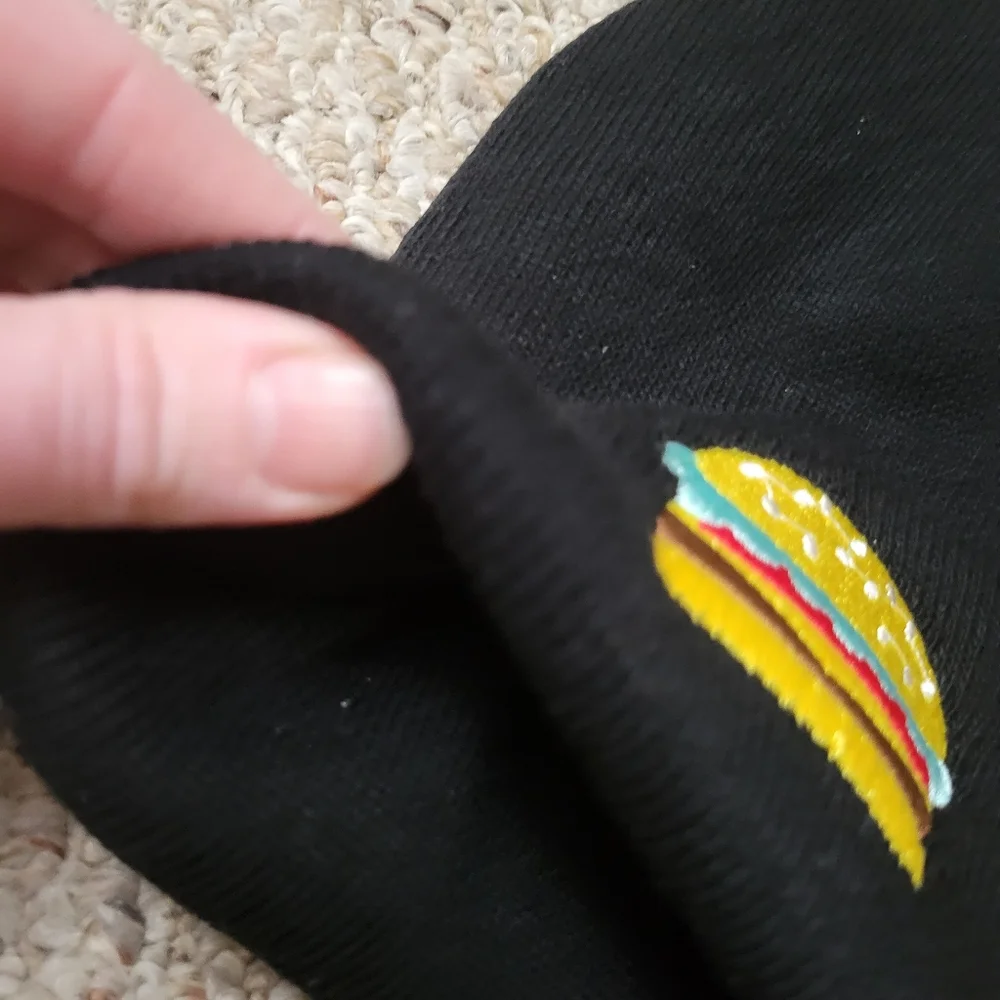 Couples Matching Beanie Hat Burger Fries Valentine Gift Set of 2 NEW Adult - Picture 10 of 12
